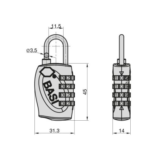 Serratura per valigie 630 TSA