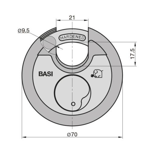 Lucchetto a disco RVS 610W con protezione dalle intemperie