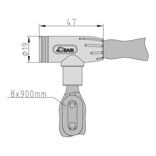 Catena in acciaio temprato con rivestimento in nylon, nero