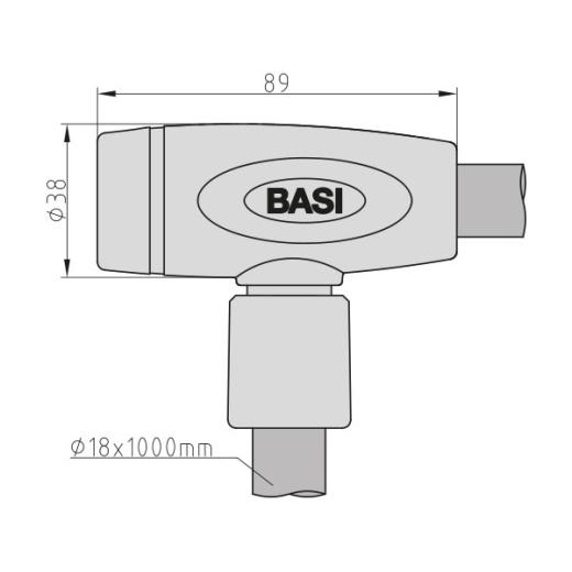 Lucchetto a cavo blindato con 2 chiavi, lunghezza 1 m - diametro 18 mm