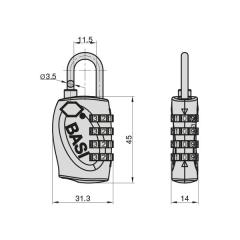 Serratura per valigie 630 TSA