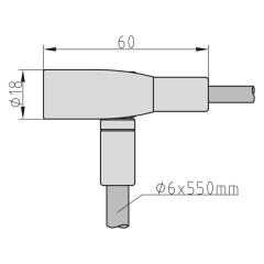 Lucchetto a cavo con chiave | Lunghezza 55 cm - Diametro 6 mm - nero