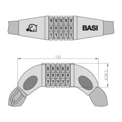 Lucchetto a combinazione con catena in acciaio temprato e rivestimento in nylon